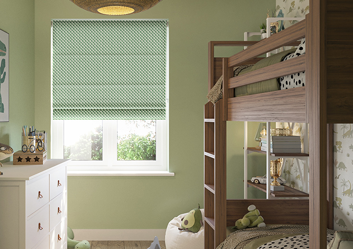 Jaipur, Bottle Green - Motorised Roman Blind - Image 3